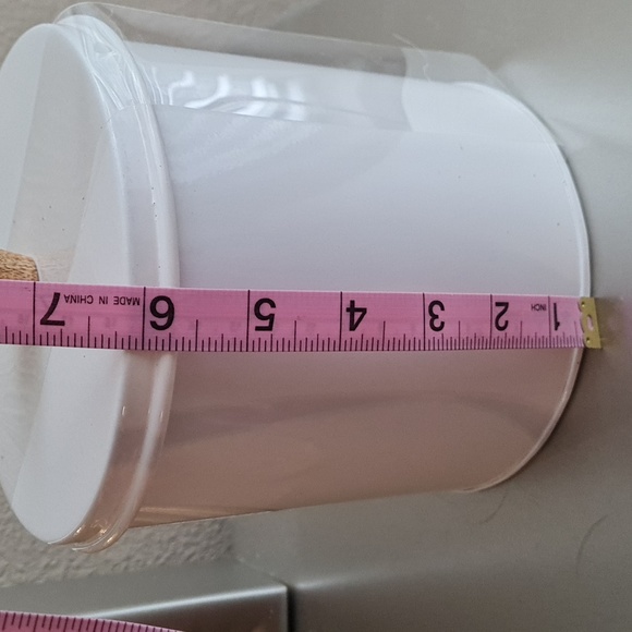 HEARTH & HAND MAGNOLIA METAL CANISTER WHITE, One Piece - Picture 4 of 5